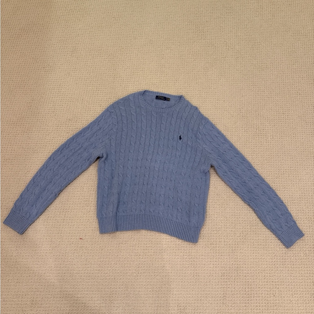 Ralph Lauren Light Blue Cable Knit Sweater